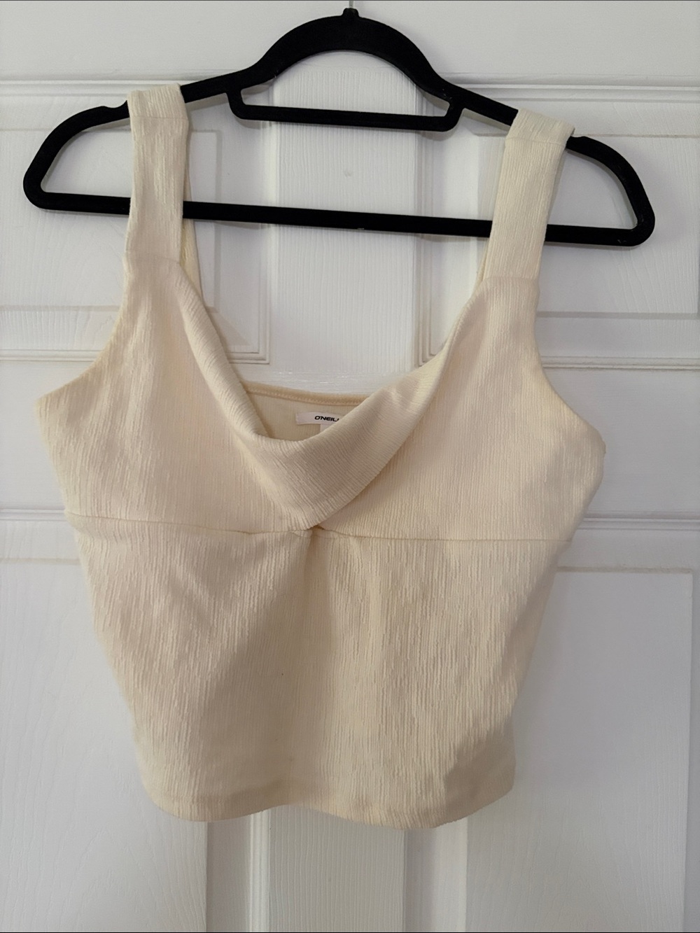 O'Neill Cream Cowl Neck Crop Tank